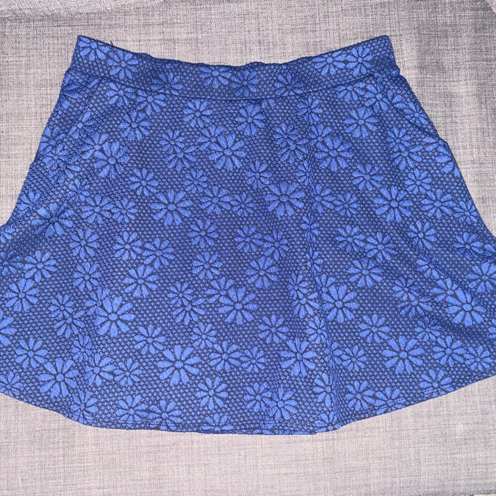Blue Floral Skirt